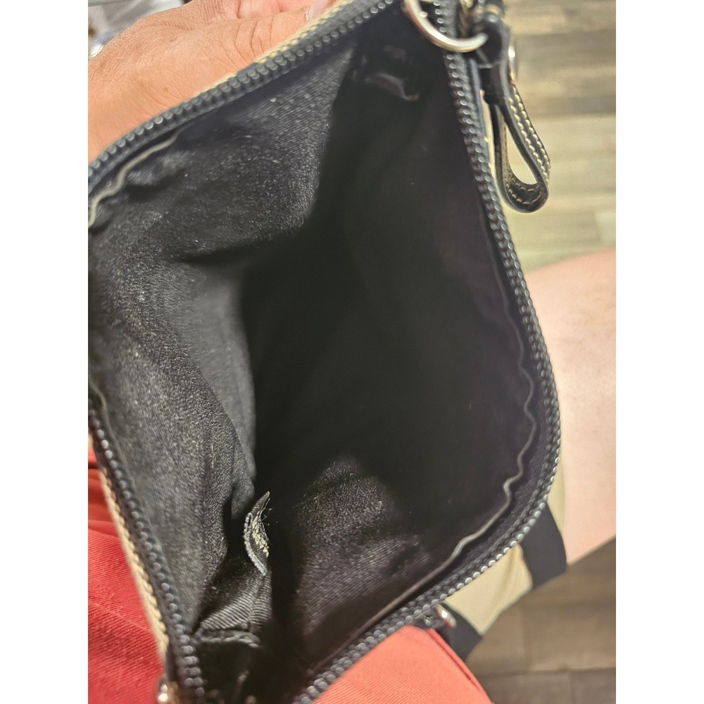 Coach Signature‎ Jacquard Crossbody Bag Black Gray Monogram Canvas Messenger - Picture 5 of 7